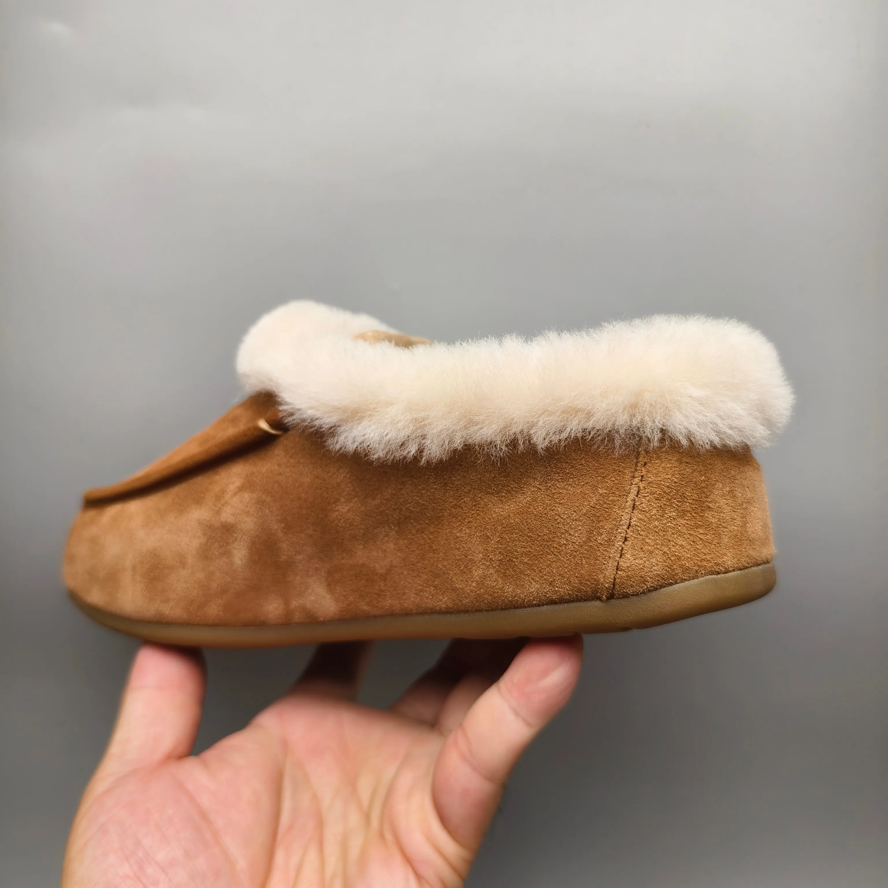 💰440 UGG sheepskin all-in-one snow boots 1391 Slip-on casual home shoes for women Color: maroon black chocolate Matching size: 35-40